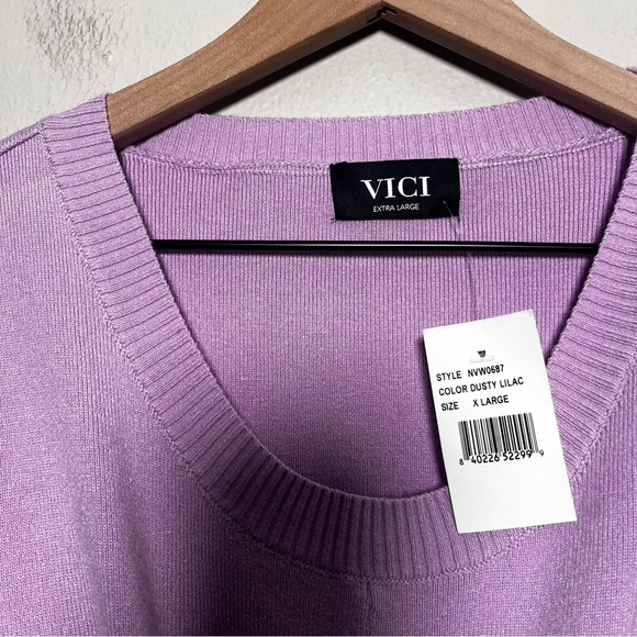 NEW Vici Women Midi Dress XL Lavender Purple Cutout Twist Open Back Brunch Date - Picture 8 of 12